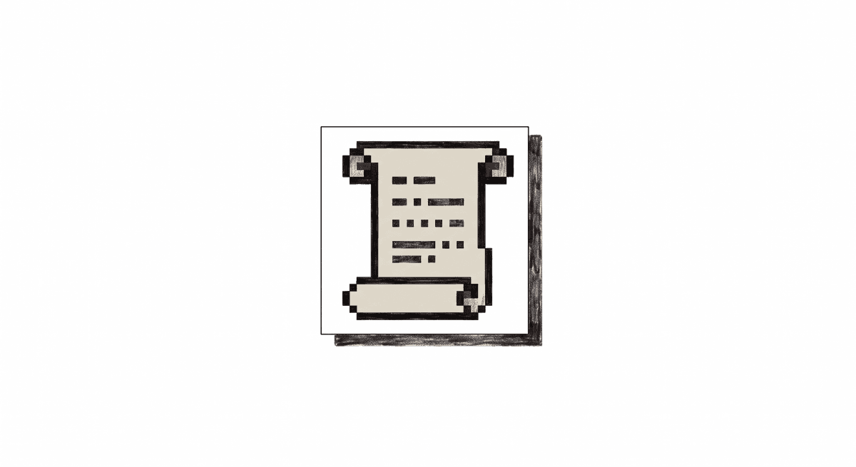 The original AppleScript scroll icon on a Mac System 7 desktop.